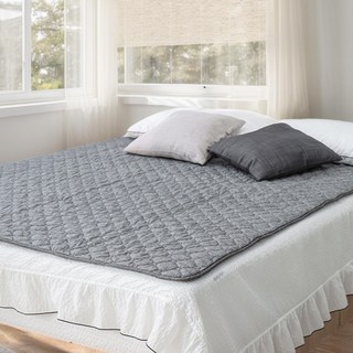 (2025년형 해가온매트) 전자파없는 전기장판 EMF인증 프리미엄 카본매트 탄소매트 전기매트, 더블(135X180) 프리미엄 모던그레이