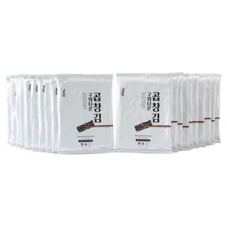 청정 완도 특산물 무조미 구워나온 곱창김 10매 x 20봉 LAGG1020, 20개, 25g, 없음