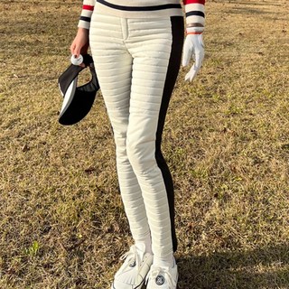 아크나인 여성 기모 패딩 바지 국내생산 골프웨어 퀼팅 골프바지 등산바지