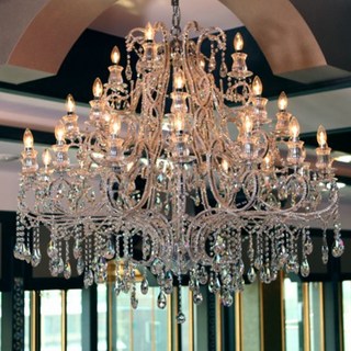 자이3단촛대컵28등크롬 대형크리스탈상들리에 결혼식장연회장 호텔로비 리솁션행사인테리어조명, 크롬, 선택안함