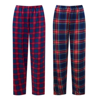 잭오브캠브릿지 여성 체크 수면잠옷 파자마 사계절 피치 바지 2P