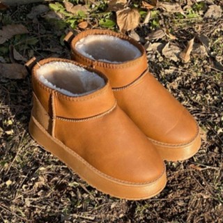 두비둡 여성용 젖지 않는 양털 방한 어그 부츠