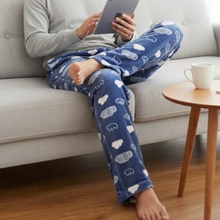 1+1 밍크수면바지 남여 극세사잠옷 털빠짐없는 융털 겨울남자파자마바지 수면바지