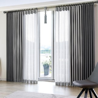 시우데코 눈꽃 쉬폰 속지 커튼 거실 작은창/핀형 아일렛형 봉집형