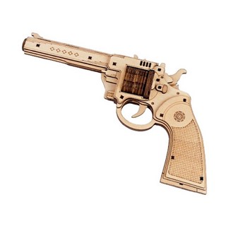 1+1 고무줄총 3D 입체퍼즐 DIY 만들기 키트 나무 퍼즐 고무밴드 발사, B 세트, 1개, 2피스