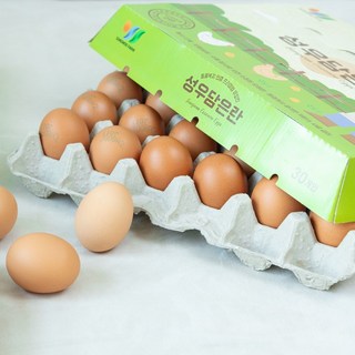 [성우담은란] 동물복지 무항생제 당일산란 100퍼센트 식물성 단백질 사료와 대추를 급이한 유정란 (중란), 1박스, 30구