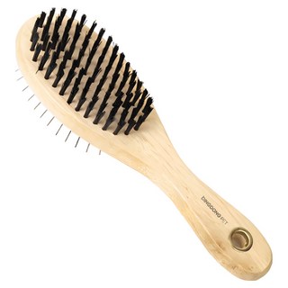 딩동펫 반려동물 우드 양면빗 마사지 브러쉬 23cm, 혼합색상, 1개