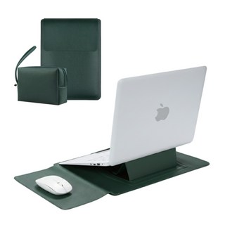 조이제이 LG그램 갤럭시북 그램 맥북 노트북 파우치, 딥 그린