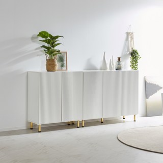 파로마 에르엘 1200 템바보드 높은 거실장 (다리형), 프렌치화이트