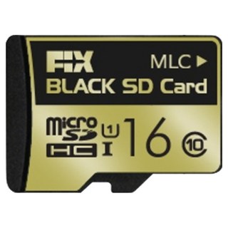 픽스 블랙 SD카드 MLC 16GB (Class10 UHS-3 메모리카드) 픽스 블랙박스 바디액션캠 호환 차량 블랙박스 카메라 핸드폰 OK, 1개