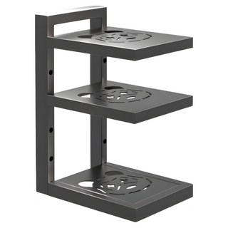 SHYP 높이 조절 냄비 정리대 냄비 거치대 후라이팬 정리대, 1개, 블랙