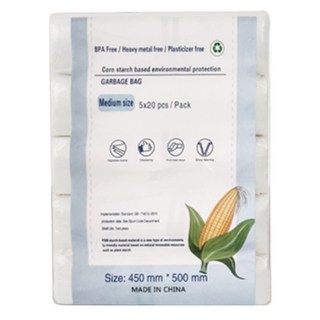 비닐봉투 음식물쓰레기봉투 옥수수롤봉투 다용도 100장 5롤, 1세트, 10L