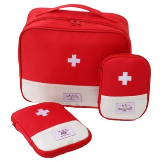 슈가제니 가정 휴대용 비상약 구급함 멀티 약가방 파우치 셋트(가정용+휴대용), 1세트