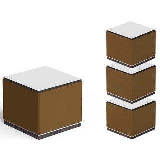 모락 가구 다리 높이 조절 탄소강 받침대 4개입 5CM, 1세트, 브라운