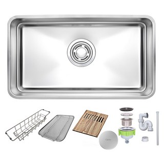 백조싱크 깜뽀르테 850L(1.5T)세트 엠보코팅 사각싱크볼 씽크볼 주방싱크볼 교체, 1세트