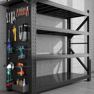 다용도 천공 선반 수납함 정리, 검정 4겹 455kg 측면후크20개, 150x60x200cm