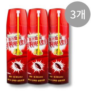 메가파워 바퀴 에어로솔 에어졸 400ml x3개 레몬향 삼현제약, 3개