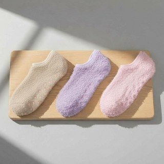 루세아엔 여성 겨울덧신 미끄럼방지 덧버선 버선양말 여성 덧신 3세트