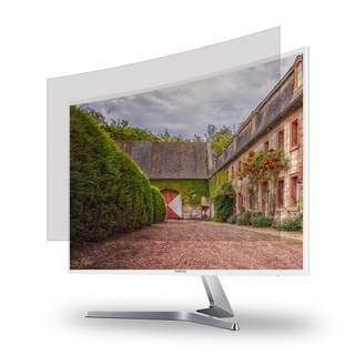 오션 27인치 모니터 커브드용 블루라이트차단필름 시력보호 화면보호기 액정보호필름 C27W9, 커브드용27인치/사이즈 596x335mm, 1개