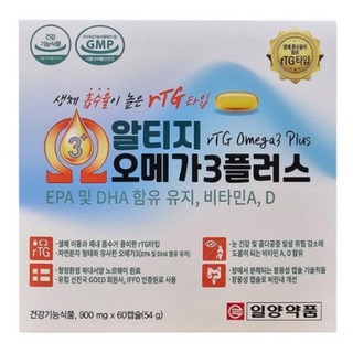 일양약품 알티지오메가3 플러스, 60정, 4개