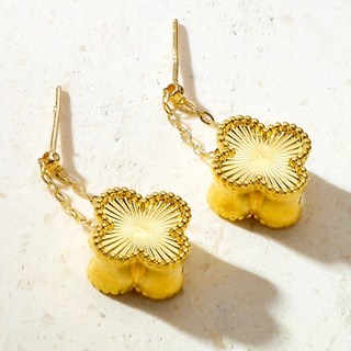 펠리체골드 24K 순금 크로버 귀걸이 (+선물포장) 데일리 행운 기념일 크로버 포인트 여성 골드 금 선물 결혼기념일 금테크