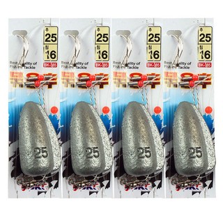 백경 BK385 고급묶음추(4개입) 바닥낚시 원투낚시 다용도 쇠추, 1개