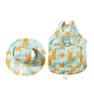 휴니본 강아지 쿨링 의류 아이스팩 장착, 1개, 그린