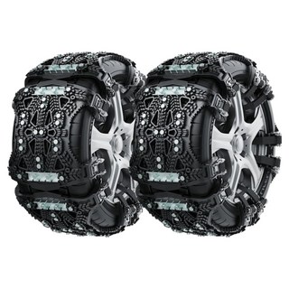 모던마켓 자동차용품 겨울길 빙판길 차량 미끄럼 방지 고접지력 제동력이 있는 범용 핏 스노우체인 SUV 타이어체인 고망강 스파이크 우레탄체인 타이어 너비165-275mm적용, 1개