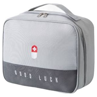 (14종 세트) 사계절 구급가방 응급 처치 키트 미니 구급함 휴대용 파우치 구급상자, 19종 세트, 그레이