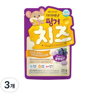 韓國 ivenet 手指起司, 20g, 綜合口味(起司/藍莓), 3個