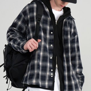 팀스핏(품질보증)남녀공용 시티보이 오버핏 긴팔 체크 셔츠 남방 빅사이즈