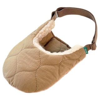 오웰 통깁스 보온 양말 반 기브스 방한 덧신, 브라운 L