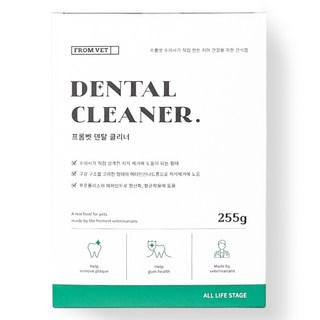 프롬벳 강아지 덴탈껌 덴탈클리너 255g 양치껌 치석 입냄새 제거, 1개