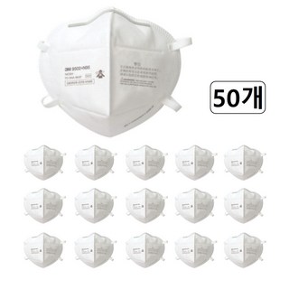 쓰리엠 접이식 방진 마스크 9502+, 50개, 화이트