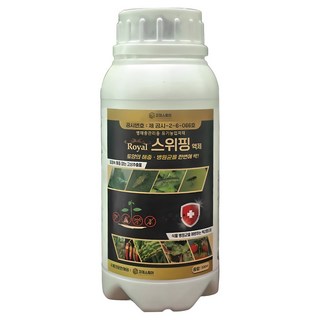 병해충 관리 유기농자재 로얄 스위핑 액제 고삼효능- 총채벌레 진딧물 뿌리파리 응애 배추 나방 벌레 약, 2개, 500ml