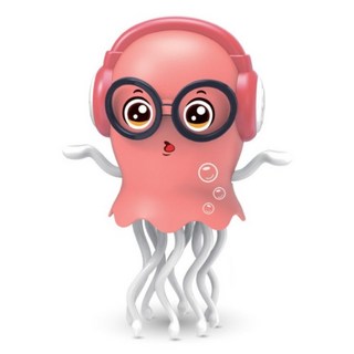 토이즈데이 춤추는 해파리 신나는 음악 LED 불빛 댄스 로보트 장난감 단체 선물, 1개, 로즈레드