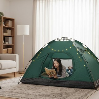 난방텐트 실내 사용 예시