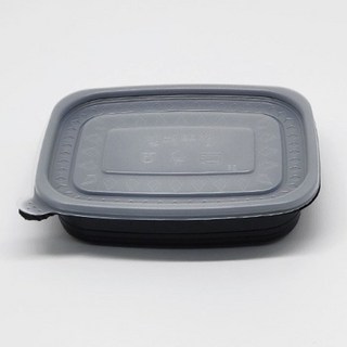 빌렉 EH 밀폐용기 사각 죽용기 중 850ml 세트 일회용 배달 포장, 1세트, 흑색, 50세트