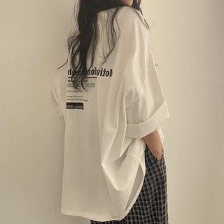 베르슈어 레터링 오버핏 빅사이즈 롱 반팔티