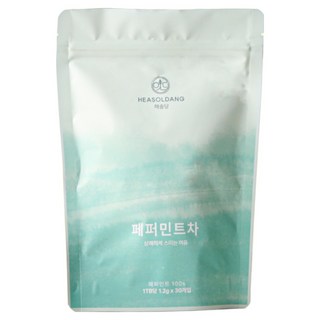 [골든티어워드 우승] 해솔당 페퍼민트 프리미엄 티백 생분해필터, 1개, 30개입, 1.2g