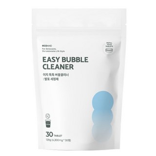 에코앤드 텀블러 과일 야채 유아용품 세척 이지톡톡 버블클리너 대용량 파우치 (30정), 2개