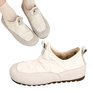 스토리원 여성 겨울 누빔 털 방한 슬립온 로퍼 SH-WFR-507