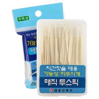 매직투스픽 기능성 이쑤시개 치실 치간칫솔 대용고급 요지, 100개입, 3개