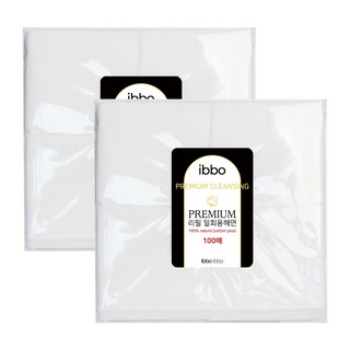 이뽀이뽀 프리미엄 일회용해면 L 100매 리필용 2개 (총200매) 클렌징 세안 스킨케어 관리실 닦토 토너팩 피부미용 일회용수건, 100매X2개(총200매), 1개
