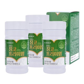 유한메디카 징코 프리미엄 5개월분 은행잎 추출물 혈액순환개선 혈행개선 기억력개선, 100정, 3개