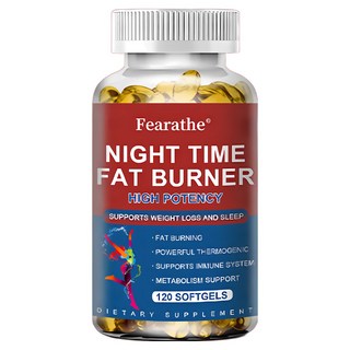 야간 지방 연소 - 높은 효능 체중 감소 및 수면 지원 신진대사 지방 연소 빠른 체중 감소 면역 체계 건강 강화 남성과 여성에게 적합, 120캡슐, 120정, 1개