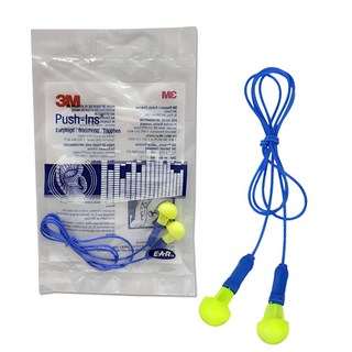 3M 귀마개-PUSH INS 수면귀마개 소음방지 이어플러그, 1개, PUSH Ins-유줄 (1001)