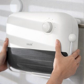 26년형 1초발열 한경희 ptc 욕실 온풍기 가정용 무타공, 화이트