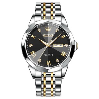 OLEVS 남성시계 정품 쿼츠 럭셔리 명품 워터프루프 야광 메탈 패션 큐빅 메탈