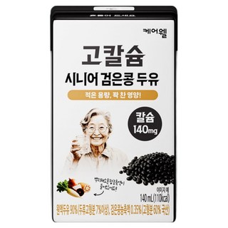 케어웰 고칼슘 시니어 검은콩 두유, 60개, 140ml